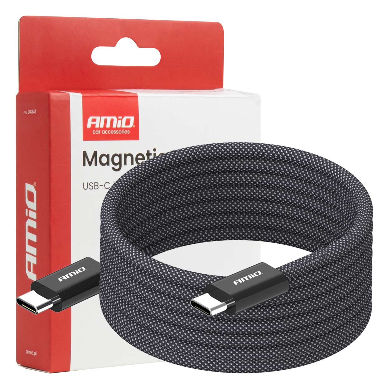Cable USB magnético USB-C to USB-C 60W 200cm AMIO-04841 1 Cable USB magnético USB-C to USB-C 60W 200cm AMIO-04841