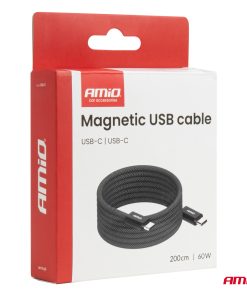 Cable USB magnético USB-C to USB-C 60W 200cm AMIO-04841 - Imagen 9