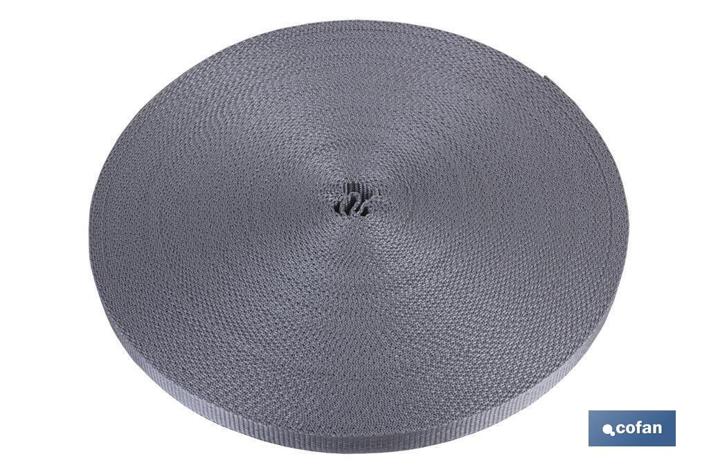 ROLLO CINTA PERSIANA 17MM X 50 M. GRIS 1 ROLLO CINTA PERSIANA 17MM X 50 M. GRIS