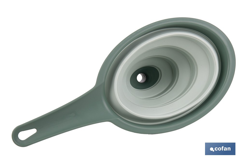 PACK DE EMBUDO Y COLADOR PLEGABLE VERDES 4 PACK DE EMBUDO Y COLADOR PLEGABLE VERDES - Imagen 4