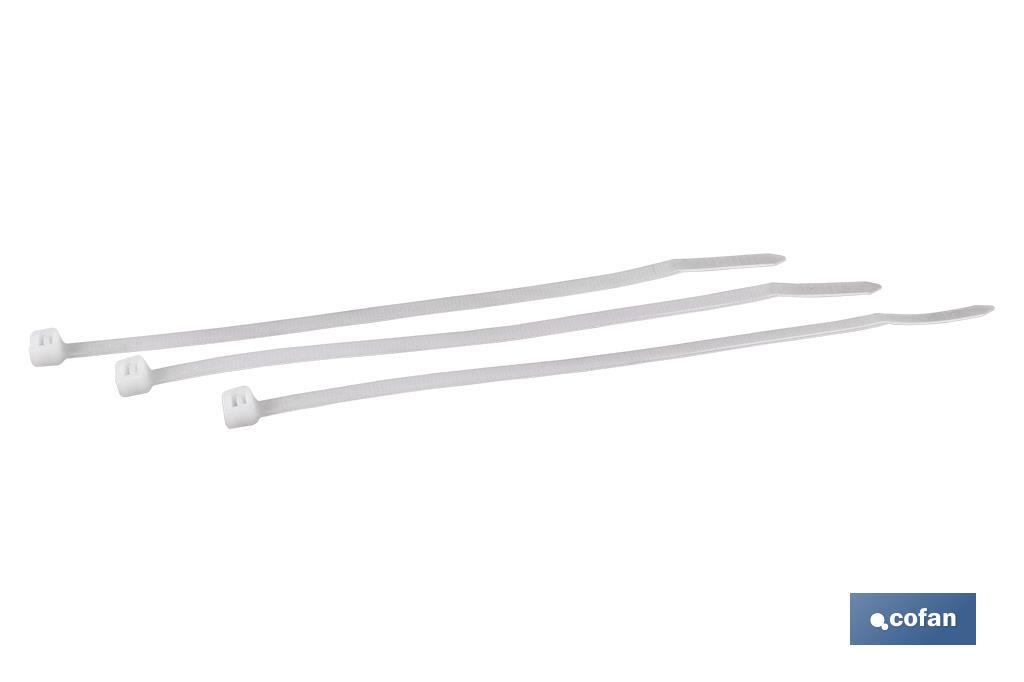 BRIDAS NYLON BLANCO 4,8 X 250 mm 1 BRIDAS NYLON BLANCO 4,8 X 250 mm