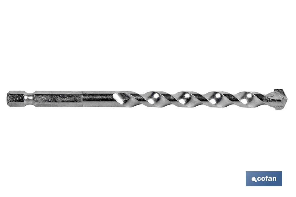 BROCA PROFESIONAL PARA MUROS MANGO HEX. 1/4 7 MM 1 BROCA PROFESIONAL PARA MUROS MANGO HEX. 1/4 7 MM
