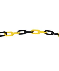 CADENA DE PLÁSTICO 8mm 30 mts (AMARILLO/NEGRO)