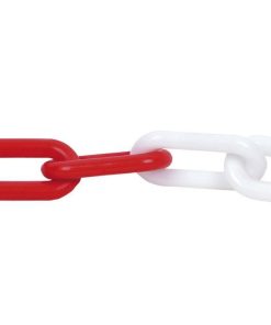 CADENA DE PLÁSTICO 8mm 30 mts (ROJO/BLANCO)