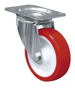 RUEDA POLIURETANO PLACA Ø125X35MM