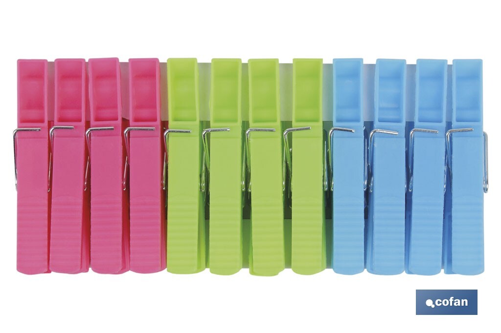 PACK 24 UDS PINZAS PLÁSTICO STANDAR 7cm 2 PACK 24 UDS PINZAS PLÁSTICO STANDAR 7cm - Imagen 2