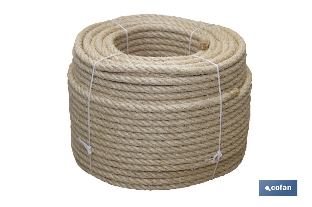 CUERDA SISAL 4 CABOS 20 MM 100 MTS NATURAL 1 CUERDA SISAL 4 CABOS 20 MM 100 MTS NATURAL