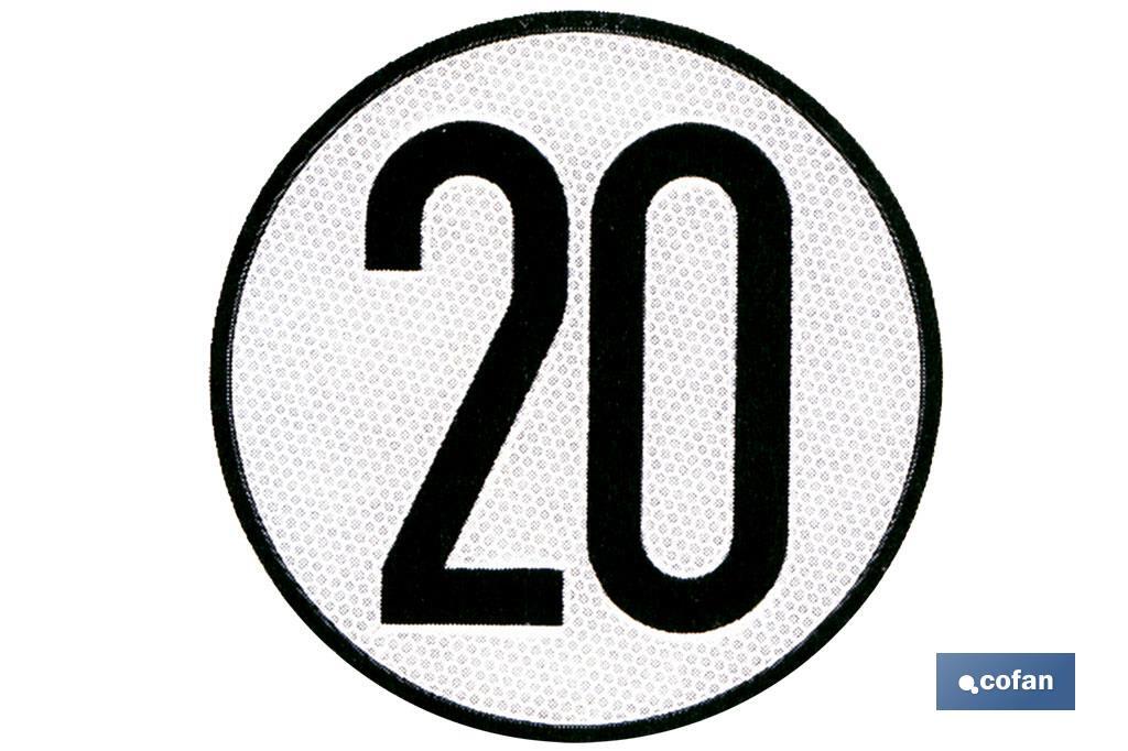 PLACA DE VELOCIDAD HOMOLOGADA 20 1 PLACA DE VELOCIDAD HOMOLOGADA 20