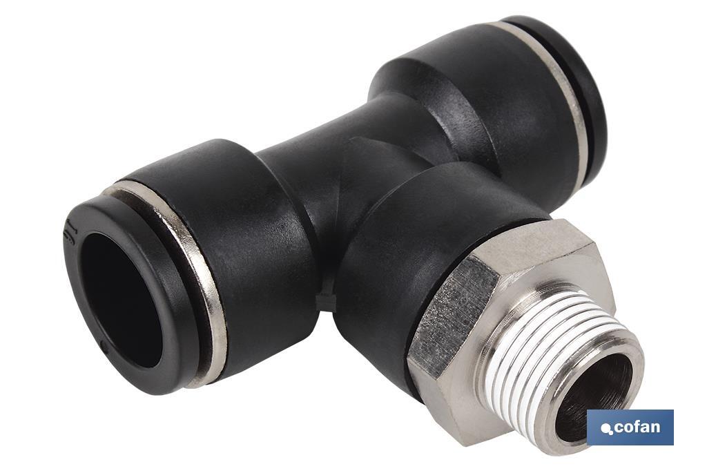 RACOR ROSCADO PLASTICO T , T-12, R-1/4 1 RACOR ROSCADO PLASTICO T , T-12, R-1/4