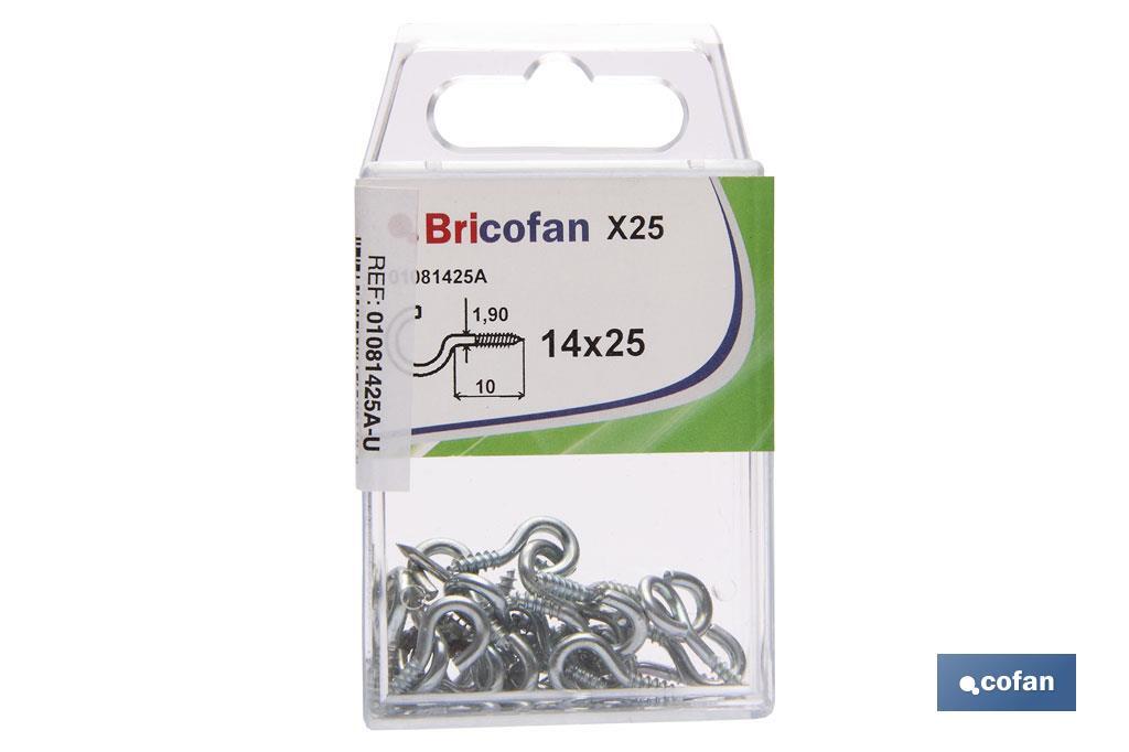 BL 25 UDS. 14X25 ZINCADO 1 BL 25 UDS. 14X25 ZINCADO