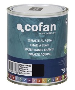 ESMALTE AL AGUA (750 ML) NEGRO SATINADO