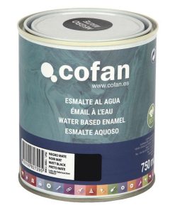 ESMALTE AL AGUA (750 ML) NEGRO MATE