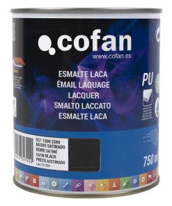 ESMALTE LACA AL AGUA NEGRO 750 ML SATINADO