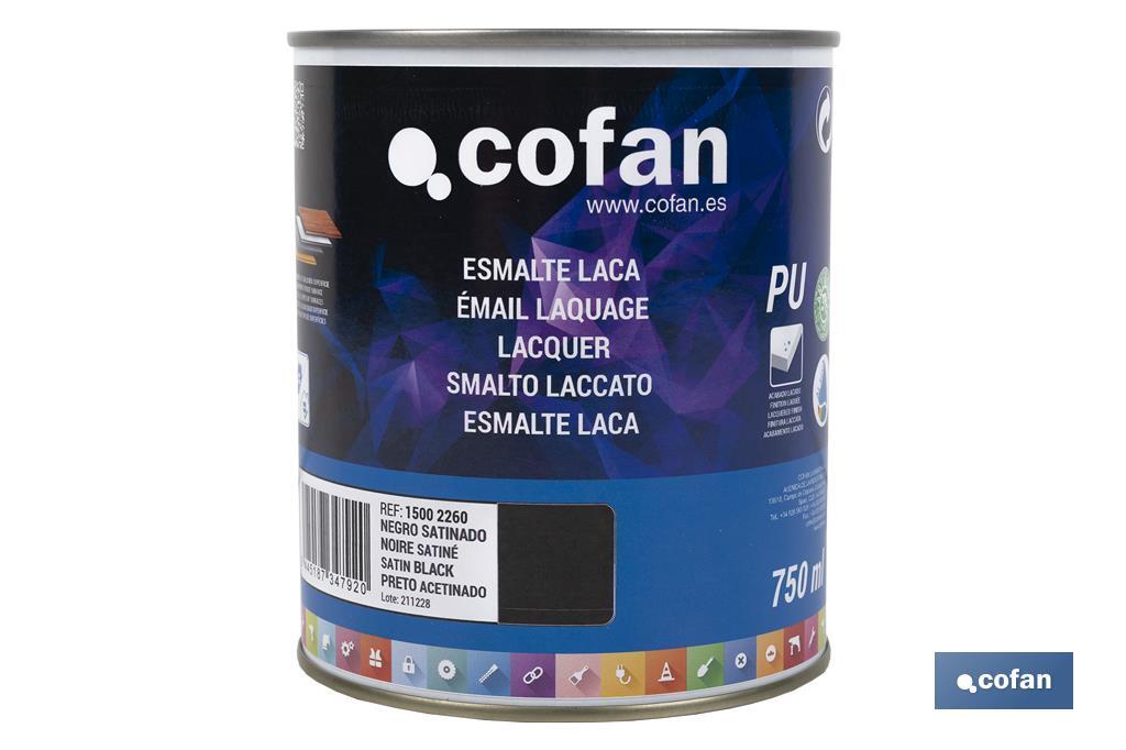 ESMALTE LACA AL AGUA NEGRO 750 ML SATINADO 1 ESMALTE LACA AL AGUA NEGRO 750 ML SATINADO