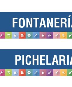 SEÑALETICA IMANTADA PARA EXPOSITOR 975 x 200 mm - FONTANERIA