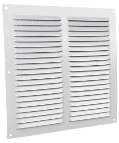 REJILLA DE VENTILACIÓN ALUMINIO BLANCO CON MOSQUITERA 25 X 25 CM