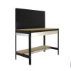 BANCO DE TRABAJO CON CAJÓN Y PANEL ANTRACITA MADERA L-1210 MM 8 BANCO DE TRABAJO CON CAJÓN Y PANEL ANTRACITA MADERA L-1210 MM