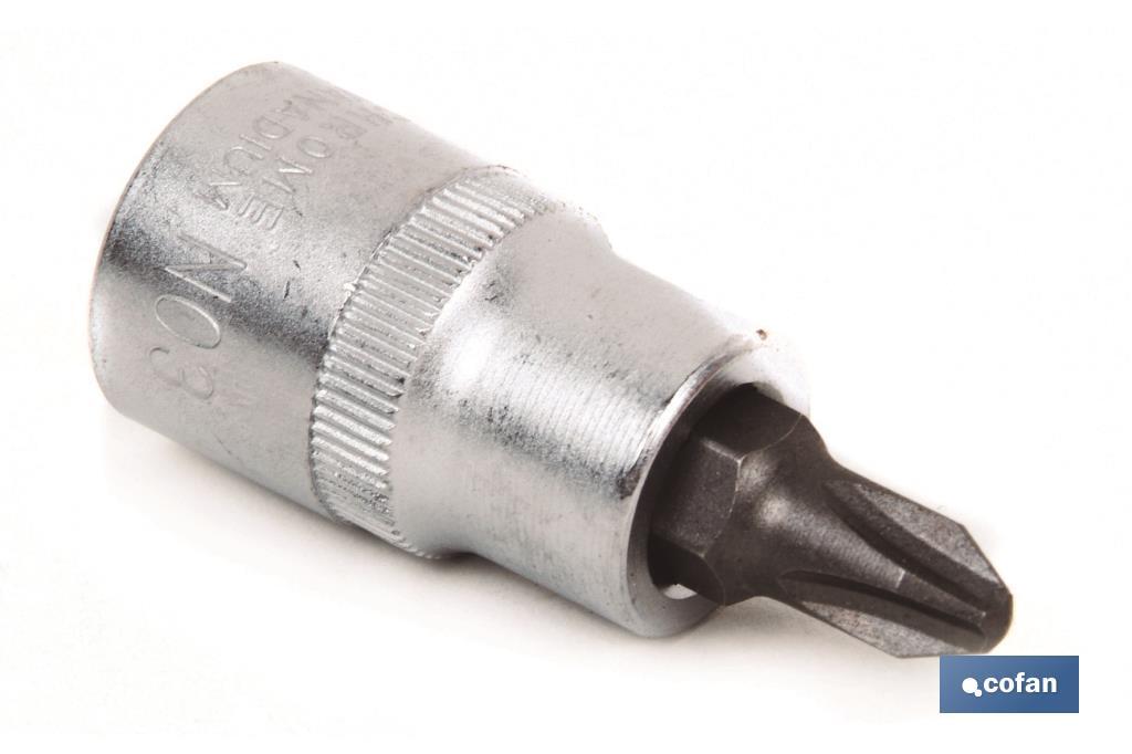 LLAVE DE VASO 3/8 CON PUNTA PH-1 1 LLAVE DE VASO 3/8 CON PUNTA PH-1