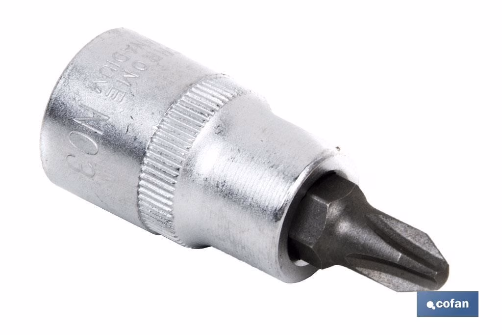 LLAVE DE VASO 1/4 CON PUNTA PZ-3 1 LLAVE DE VASO 1/4 CON PUNTA PZ-3