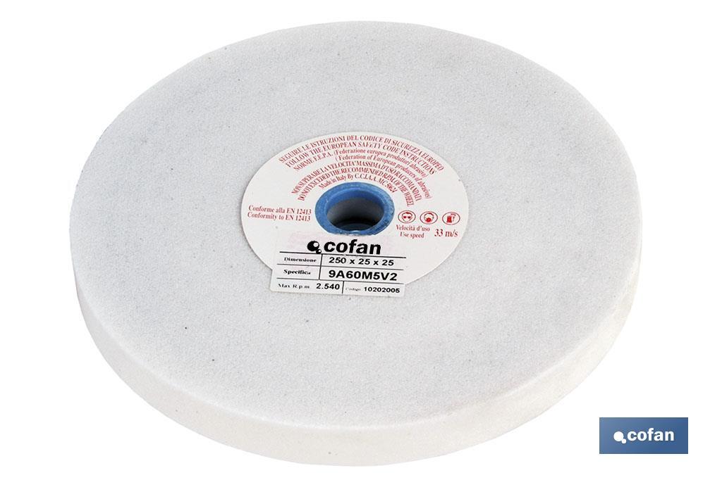 MUELA ABRAS. BLANCA 200X20X32 GR.60 1 MUELA ABRAS. BLANCA 200X20X32 GR.60