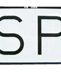 PLACA SP V-9 SERVICIO PÚBLICO 225X120 MM