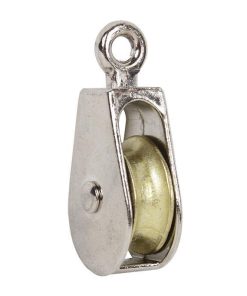 POLEA SIMPLE FIJA NIQUELADA (Ø25MM) Venta unitaria