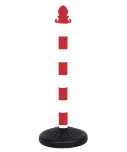 POSTE Y BASE PARA CADENA (ROJO/BLANCO) 1M