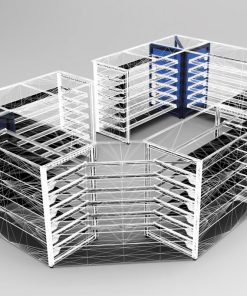 Alternative view of MARCO MOSTRADOR TRIPLE PARA RINCON 90º -525x525x920mm