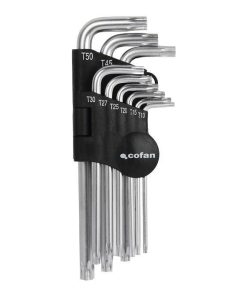 JGO 9 LLAVES ACODADAS TORX (T-10 - T-50)