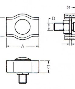 Alternative view of SUJETACABLES PLANO SIMPLE M-5 Venta unitaria