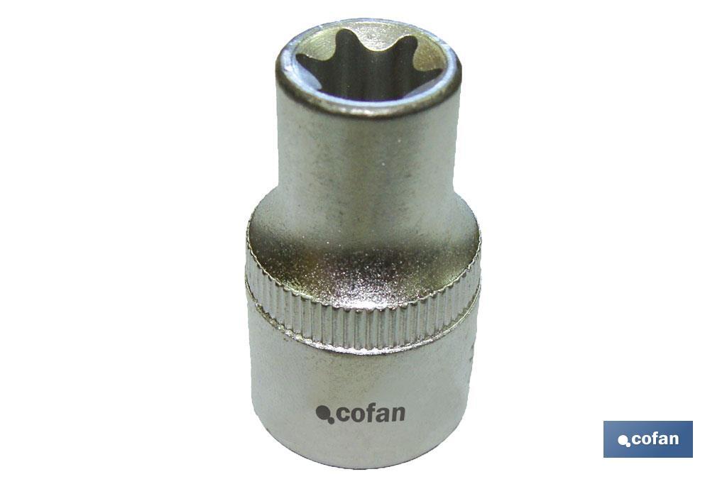 LLAVE DE VASO 1/4 TORX HEMBRA E-6 1 LLAVE DE VASO 1/4 TORX HEMBRA E-6