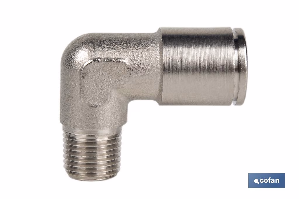 CONEXION CODO  TUBO 4mm. ROSCA 1/4