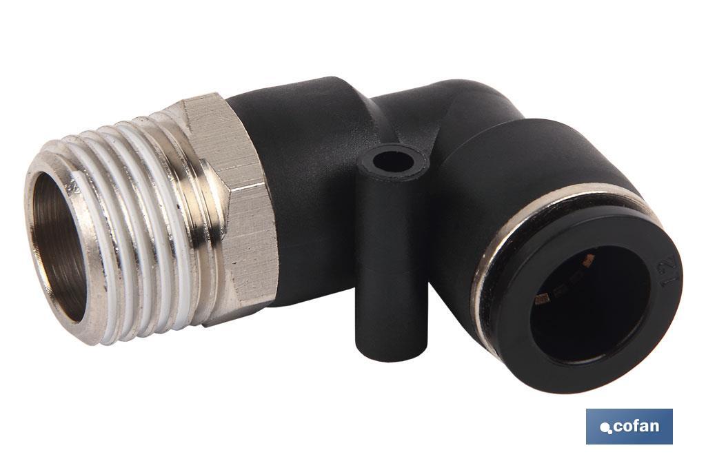 RACOR ROSCADO CODO PLASTICO T-6, R-1/8 Venta unitaria 1 RACOR ROSCADO CODO PLASTICO T-6, R-1/8 Venta unitaria