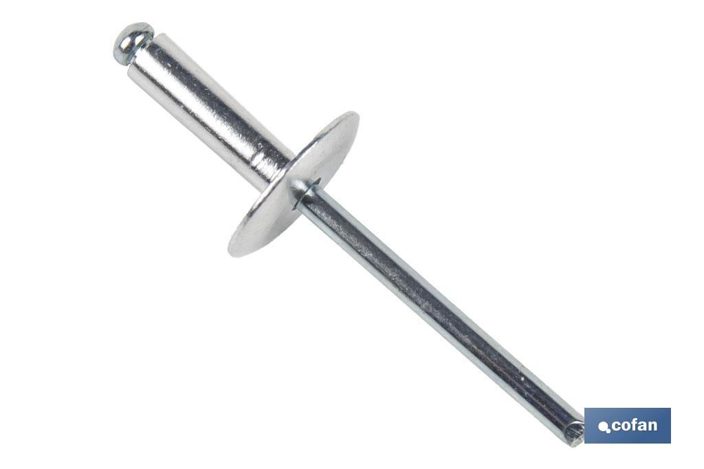 REMACHE ALUMINIO ALA ANCHA D-16 4,8 X 16 MM 4 REMACHE ALUMINIO ALA ANCHA D-16 4,8 X 16 MM - Imagen 4