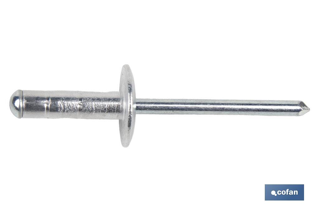 REMACHE ALA ANCHA MULTIGRIP 4,8 X 10 MM 2 REMACHE ALA ANCHA MULTIGRIP 4,8 X 10 MM - Imagen 2