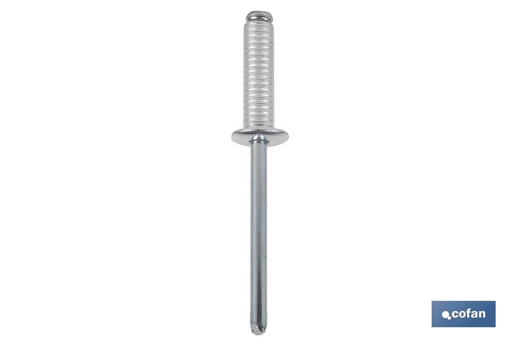 REMACHE ALUMINIO RANURADO 4 X 8 MM 1 REMACHE ALUMINIO RANURADO 4 X 8 MM