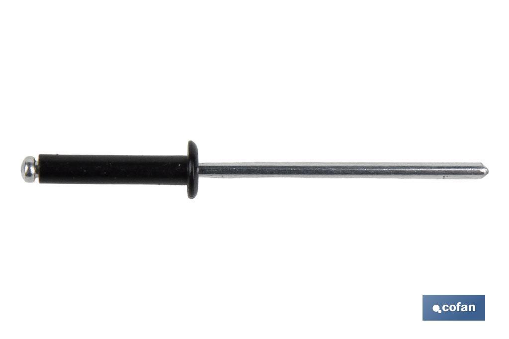 REMACHE ALUMINIO NORMAL NEGRO 3.2 X 10 MM 2 REMACHE ALUMINIO NORMAL NEGRO 3.2 X 10 MM - Imagen 2