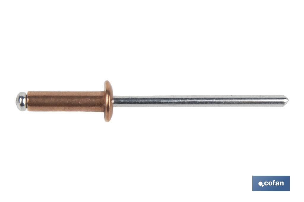 REMACHE COBRE ACERO 4 X 12 MM 2 REMACHE COBRE ACERO 4 X 12 MM - Imagen 2