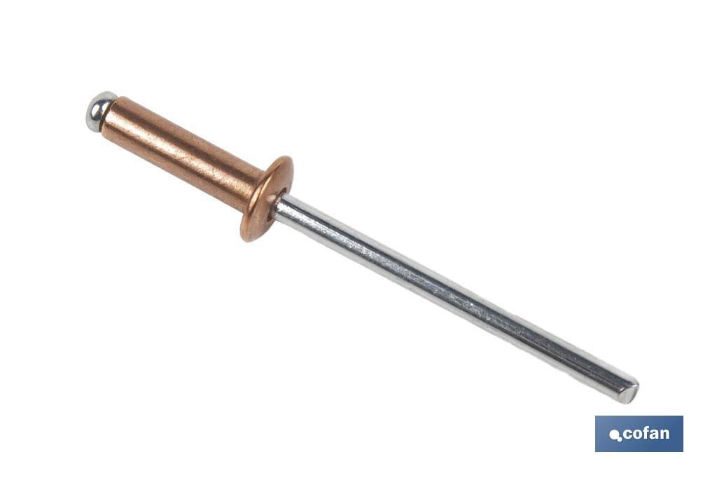 REMACHE COBRE ACERO 4 X 14 MM 3 REMACHE COBRE ACERO 4 X 14 MM - Imagen 3