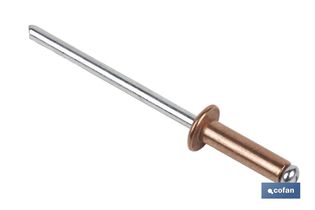 REMACHE COBRE ACERO 4 X 16 MM 4 REMACHE COBRE ACERO 4 X 16 MM - Imagen 4