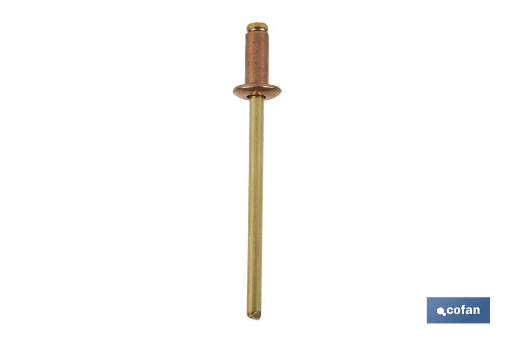 REMACHE COBRE-BRONCE 4 X 10 MM 1 REMACHE COBRE-BRONCE 4 X 10 MM