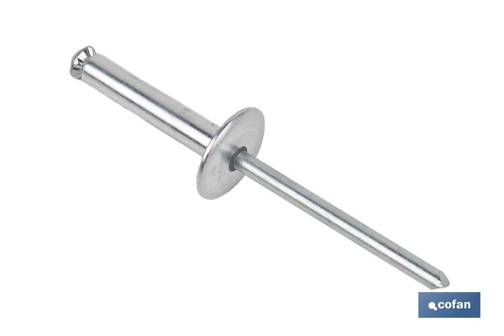 REMACHE FLOR CABEZA ANCHA 4,8 X 25 MM 3 REMACHE FLOR CABEZA ANCHA 4,8 X 25 MM - Imagen 3