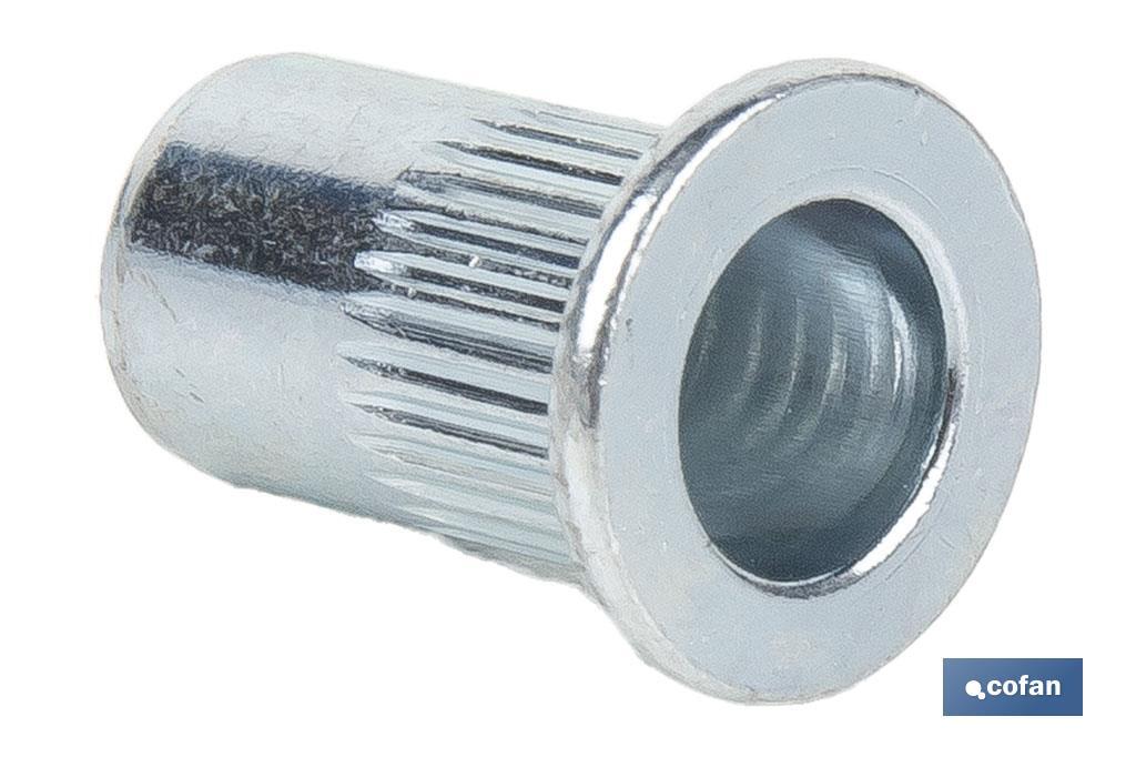TUERCAS REMACHABLES RANURADAS ANCHAS ACERO M3 3 TUERCAS REMACHABLES RANURADAS ANCHAS ACERO M3 - Imagen 3