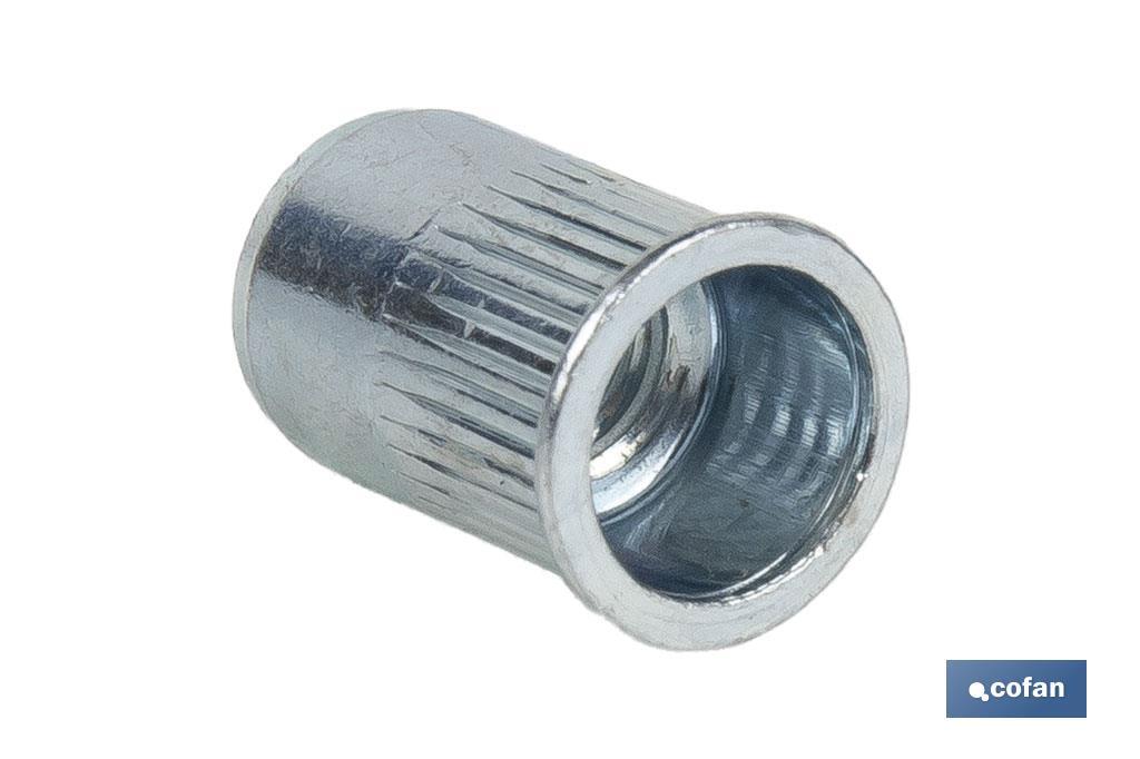 TUERCAS REMACHABLES RANURADAS CABEZA REDUCIDA ACERO M5 2 TUERCAS REMACHABLES RANURADAS CABEZA REDUCIDA ACERO M5 - Imagen 2
