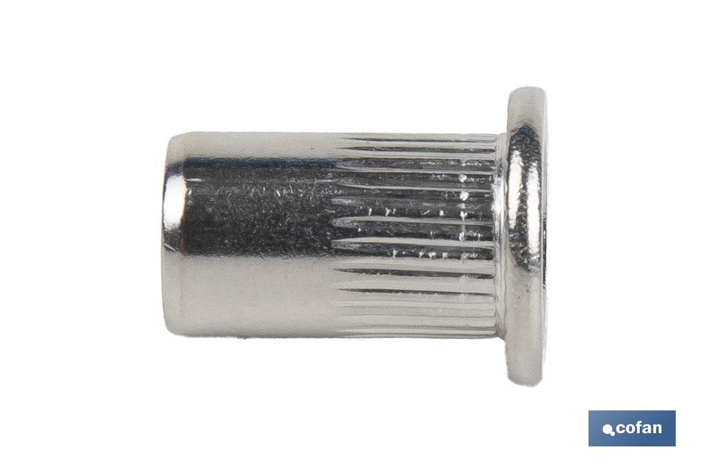TUERCAS REMACHABLES RANURADAS ANCHAS INOX A-2 M6 2 TUERCAS REMACHABLES RANURADAS ANCHAS INOX A-2 M6 - Imagen 2