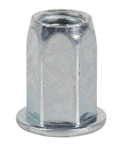 TUERCAS REMACHABLES HEXAGONAL ANCHAS ACERO M8