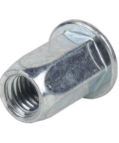 TUERCAS REMACHABLES HEXAGONAL ANCHAS ACERO M4