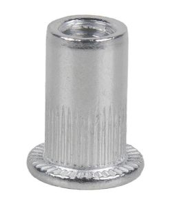 TUERCAS REMACHABLES CILÍNDRICAS RANURADAS FONDO ABIERTO CABEZA ANCHA ALUMINIO M5 X 12