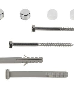 SET DE 2 PCS. PARA SANITARIO WC TACO LARGO 6 X 80 MM INOX.