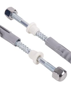 SET 2 PCS PARA SANITARIO WC 5 X 80 ZINCADO